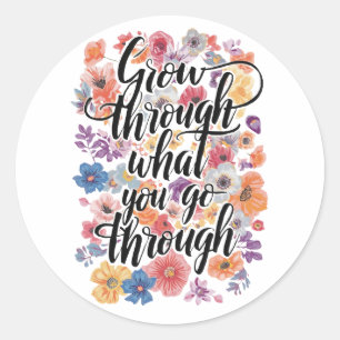 Inspirational Resilience and Strength Message Classic Round Sticker