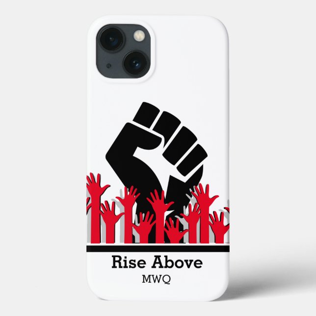 Inspirational RISE ABOVE Monogram Case-Mate iPhone Case (Back)