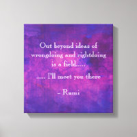 Inspirational Rumi Quote on Purple Abstract