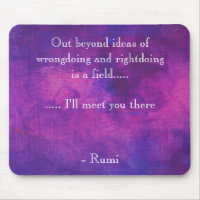 Inspirational Rumi Quote on Purple Abstract