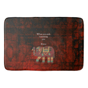 Inspirational Rumi What You Seek Quote Bath Mat
