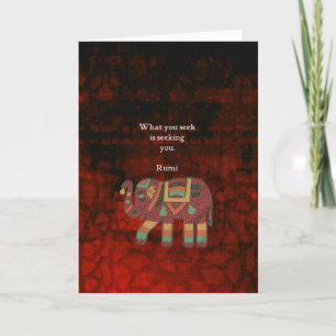 Inspirational Rumi What You Seek Quote Card