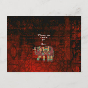 Inspirational Rumi What You Seek Quote Postcard