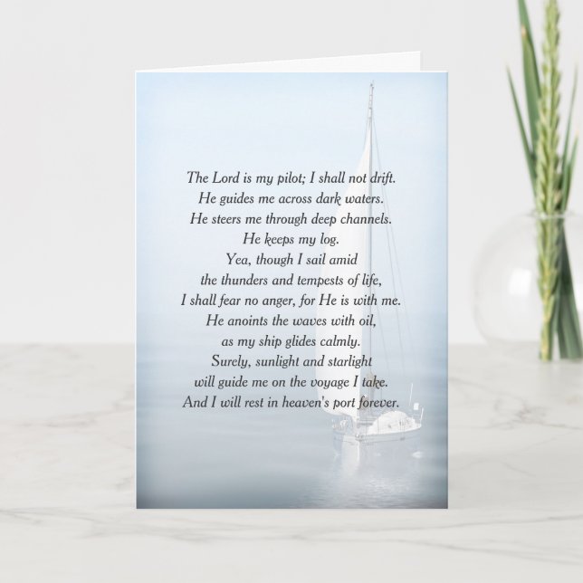 Inspirational Sailor Verse For Sympathy Card (Front)