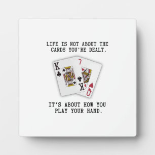 Inspirational Saying Playing Cards Poker Quote Plaque