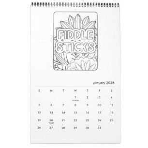 Inspirational Sayings Colouring Book Calendar