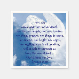 Inspirational Scripture Angel In Clouds, Napkin