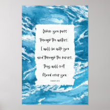 Inspirational Scripture Bible Quote Ocean Waves