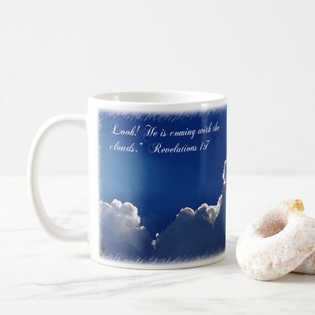 Inspirational Scripture Clouds Mug (With Donut)