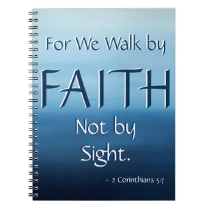 Inspirational Scripture FAITH Ocean Air Notebook