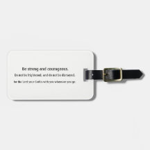 Inspirational Scripture luggage tag