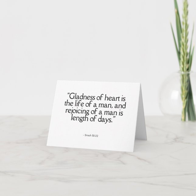 Inspirational Scripture Quote Greeting Card (Front)