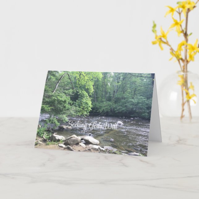 Inspirational, Seeking God's Will, card. Card (Yellow Flower)