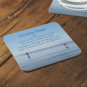 Inspirational Serenity Prayer Beach Walkers Coaster