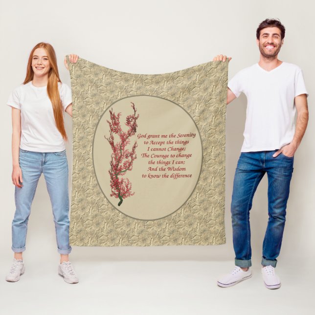 Inspirational Serenity Prayer Fleece Blanket (In Situ)