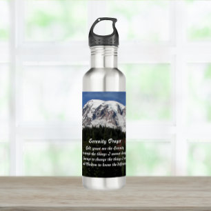 Inspirational Serenity Prayer Mount Rainier 710 Ml Water Bottle