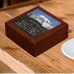 Inspirational Serenity Prayer Mount Rainier Gift Box<br><div class="desc">Store trinkets,  jewellery and other small keepsakes in this wooden gift box with ceramic tile featuring the a photo image of snow capped Mount Rainier along with the inspirational words of the Serenity Prayer. Select your gift box size and colour.</div>