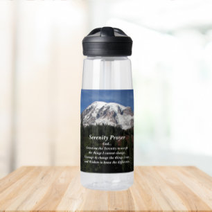 Inspirational Serenity Prayer Mount Rainier Water Bottle