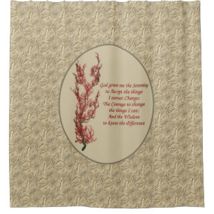 Inspirational Serenity Prayer Shower Curtain