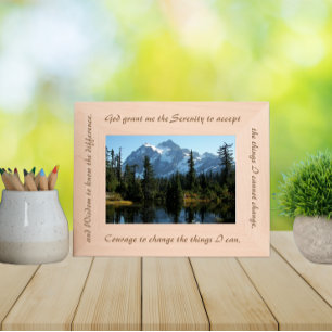 Inspirational Serenity Prayer Stylised Lettering Etched Frames