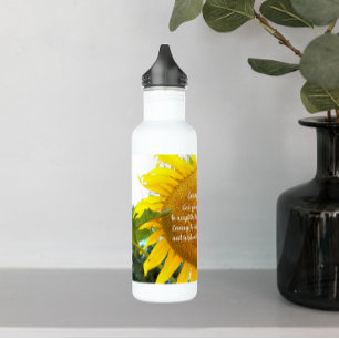 Inspirational Serenity Prayer Sunflower Bloom 710 Ml Water Bottle