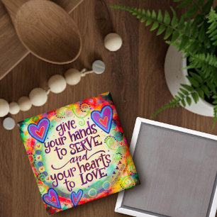 Inspirational Serving Hands Quote Inspirivity Magnet