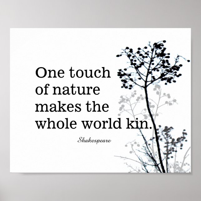 inspirational Shakespeare quote black and white Poster (Front)