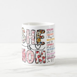 Inspirational She Is Mum Loved Coffee Mug