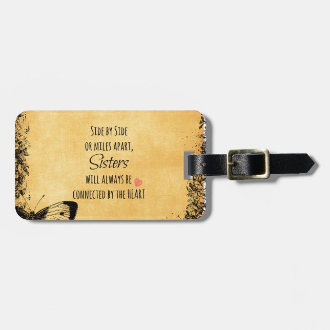 Inspirational Sister Quote Luggage Tag (Front Horizontal)
