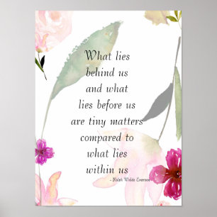 Inspirational So Beautiful Watercolor Floral Poster