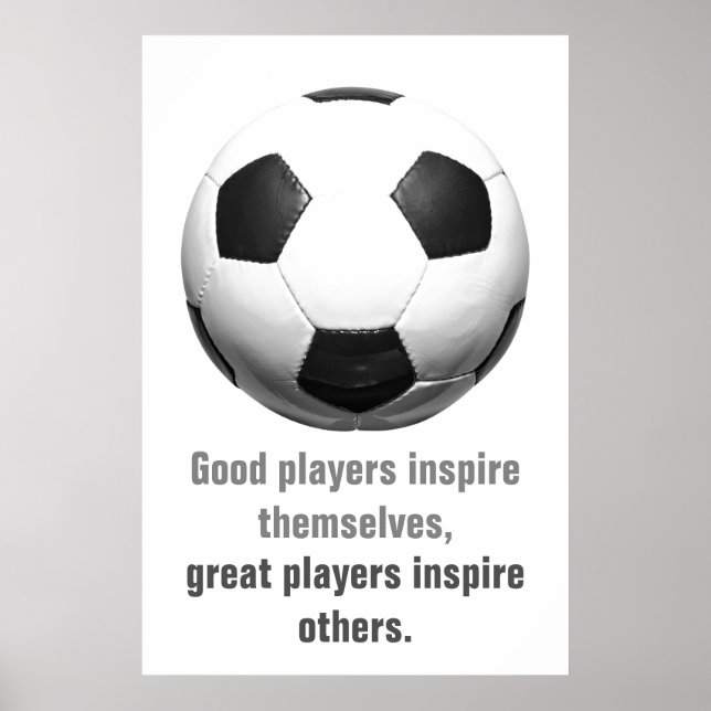Inspirational Soccer Football Unique Artwork Poster (Front)