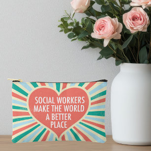 Inspirational Social Work Quote Social Worker Accessory Pouch