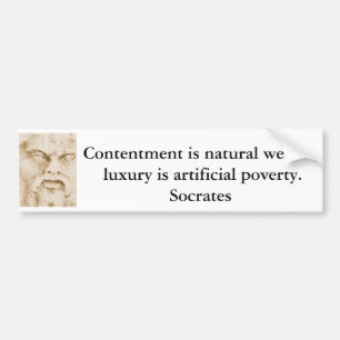 Inspirational Socrates Quote Bumper Sticker