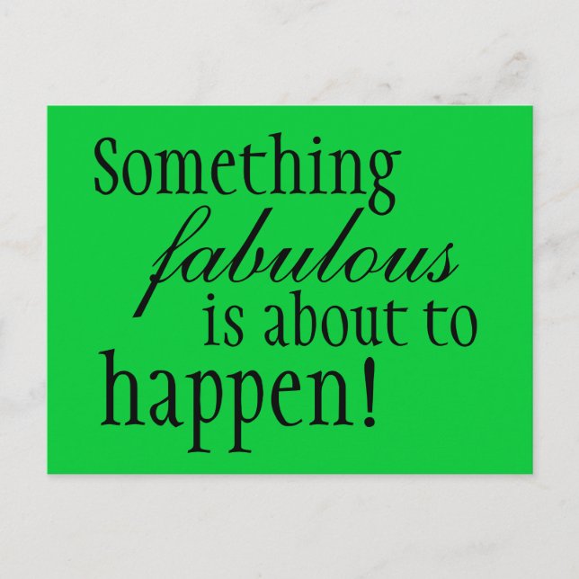 Inspirational Something Fabulous postcard (Front)