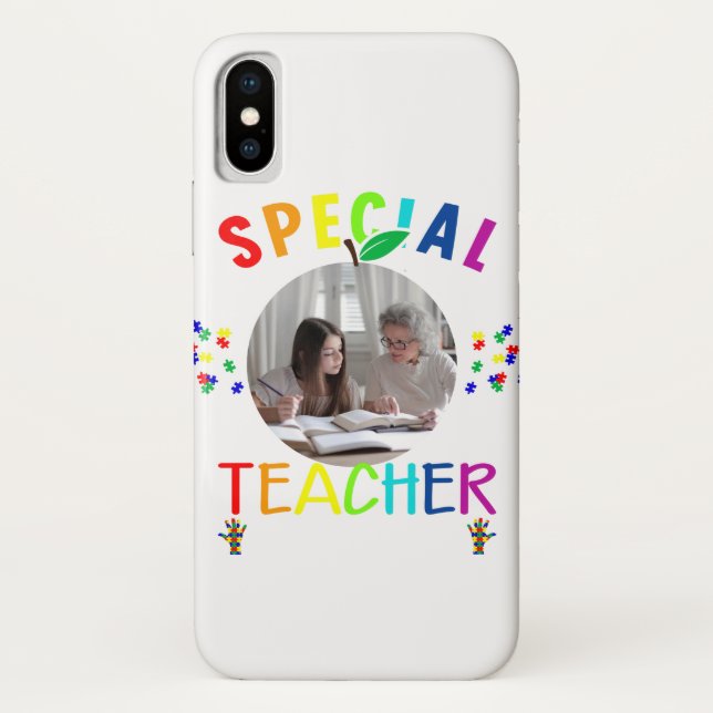 Inspirational Special Teacher Photo Case-Mate iPhone Case (Back)