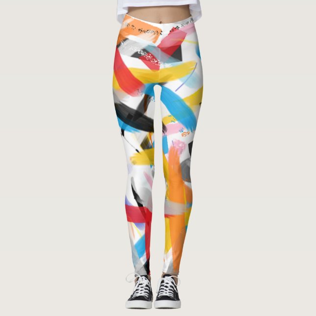 Inspirational Splash of Colour Leggings (Front)