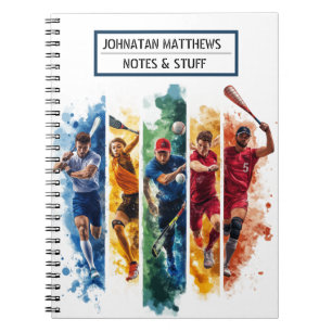 Inspirational sports themed Spiral Photo Notebook