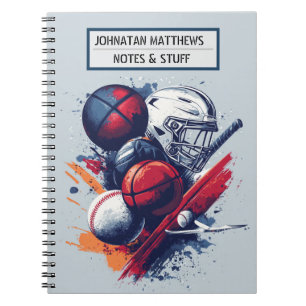 Inspirational sports themed Spiral Photo Notebook