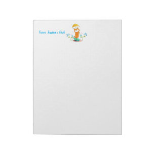 Inspirational Spring Fox with Umbrella Notepad