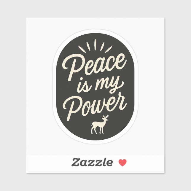 Inspirational Sticker – Peace Is My Power (FaithFu (Sheet)