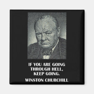 Inspirational Stoic Quote By Winston Churchill Magnet