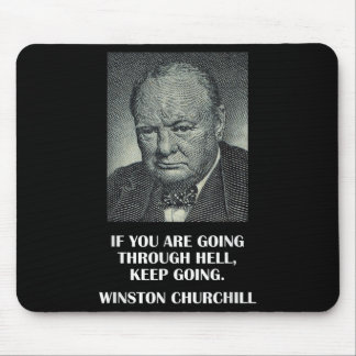 Inspirational Stoic Quote By Winston Churchill  Mouse Pad