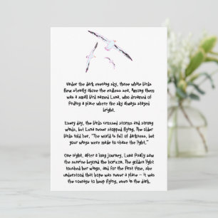 Inspirational Story of Luna the Bird Encouragement Invitation