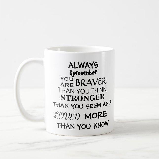 Inspirational Strong Quote Coffee Mug (Left)