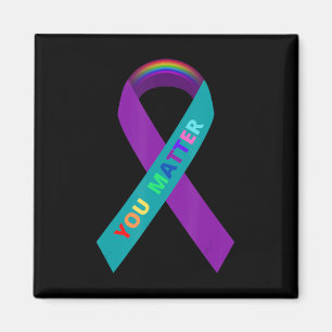 Inspirational Suicide Awareness Ribbon for LGBTQ C Magnet