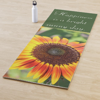 Inspirational Sunflower Quote Yoga Mat