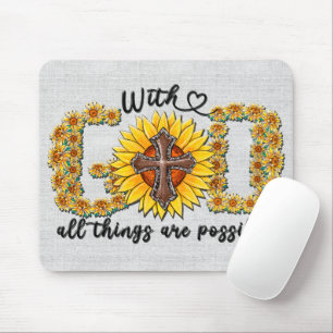 Inspirational Sunflower Sublimation/Scripture Mouse Pad