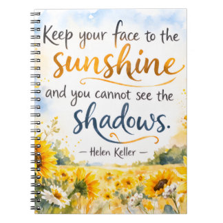 Inspirational Sunflowers – Watercolor Sunflower Notebook