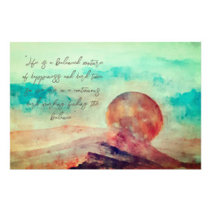 Inspirational Sunny Clouds and Desert Landscape Photo Print