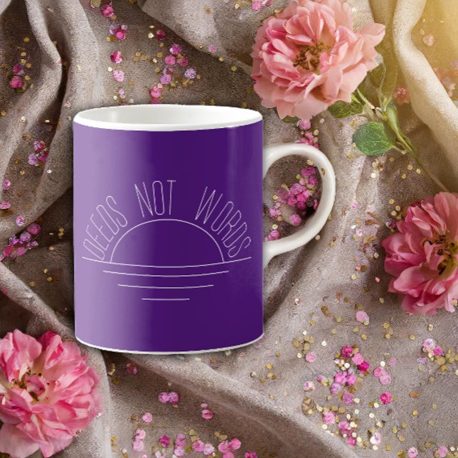 Inspirational Sunrise Deeds Not Words for grad Coffee Mug (Creator Uploaded)
